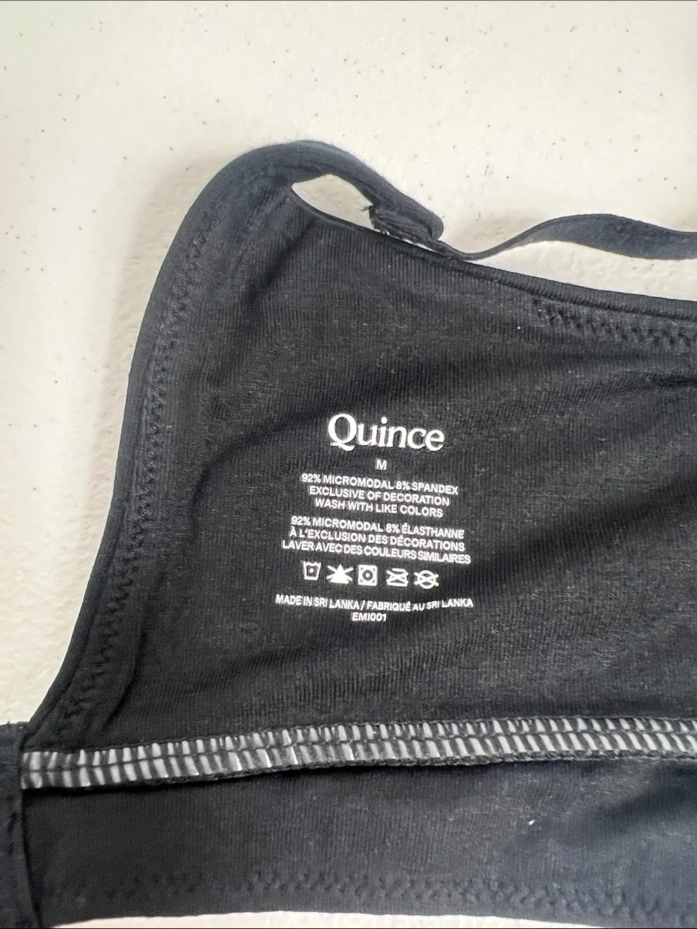 Quince Sz M Micromodal Nursing Bra (2-pack) Black NWT